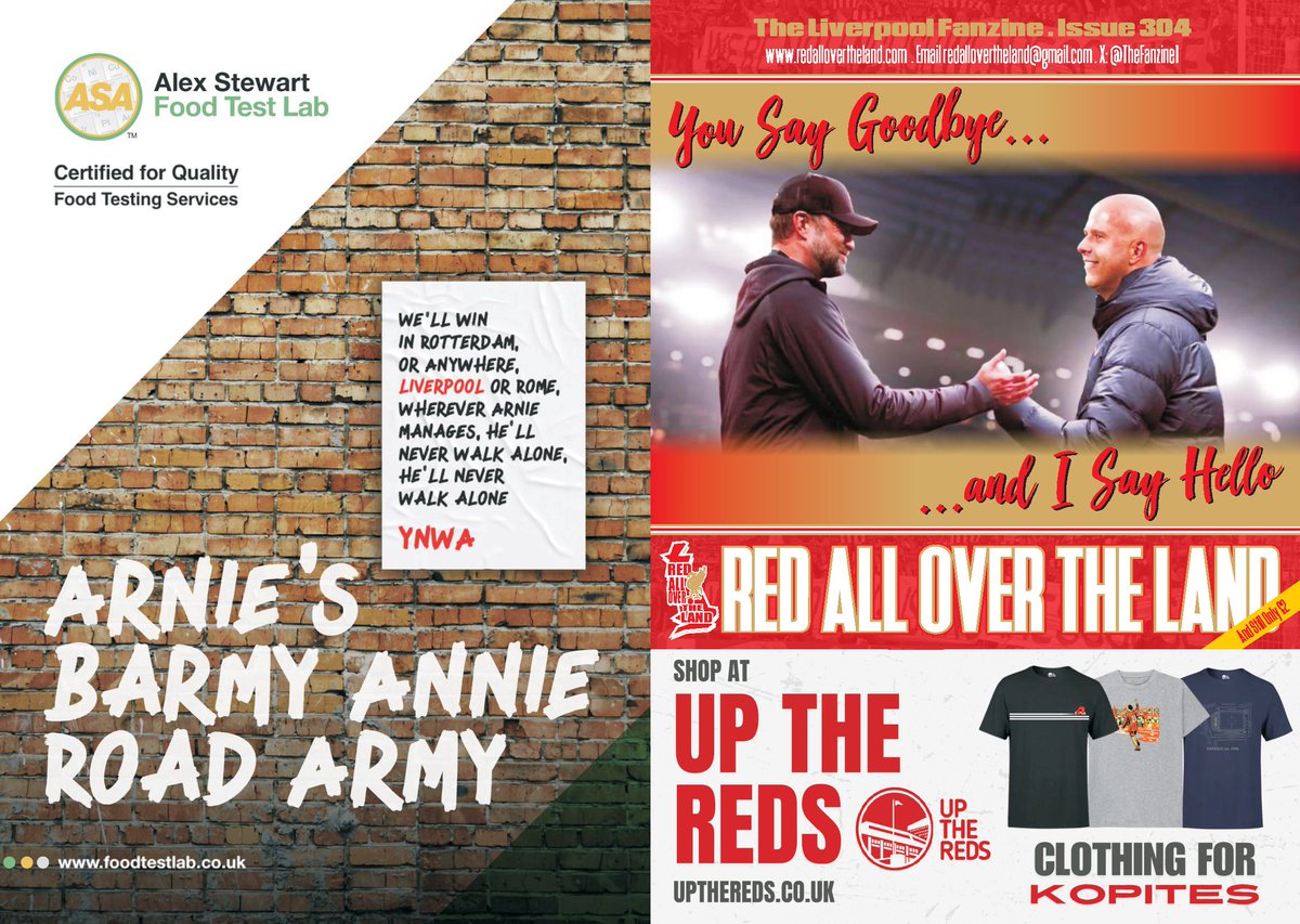 TheFanzine1's tweet image. Issue 304 is at the printers &amp;amp; will be ready for the weekend. Subscriptions have dropped which is disappointing but if either want to subscribe or buy a single copy just go to redallovertheland.com You can also read the editorial there.