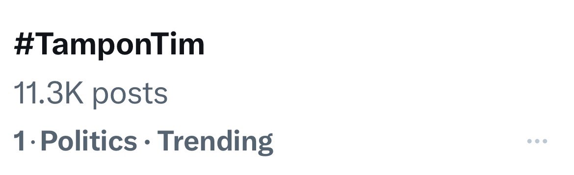 catturd2's tweet photo. There it is ….

#TamponTim is the #1 trend in the USA. https://t.co/CL1ZBCQjdw