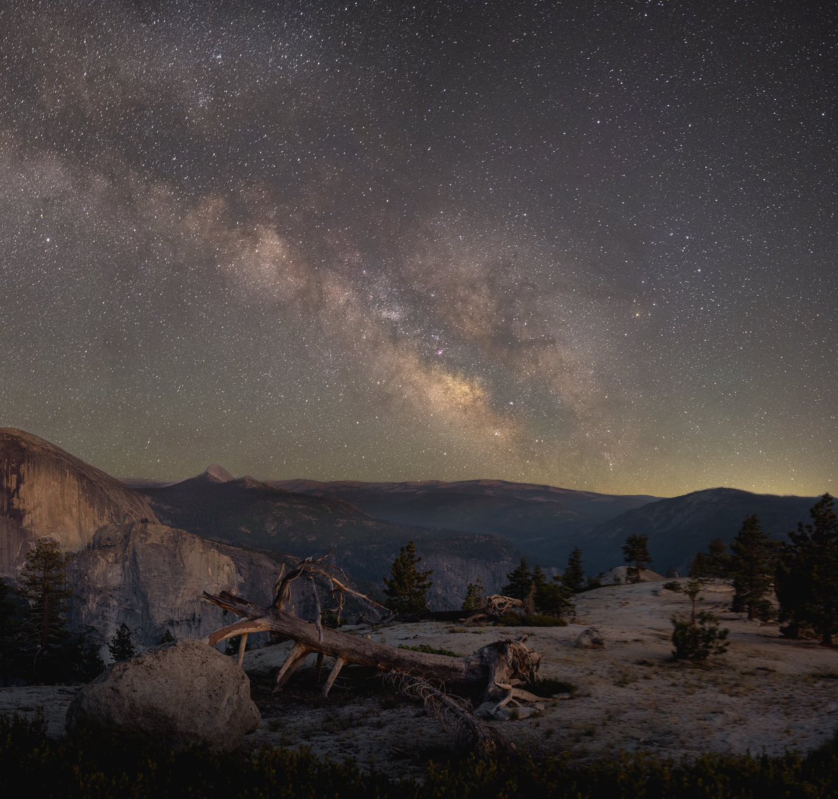 Milky Way above Half dome. #yosemitenationalpark #halfdome #Astrophotography #stars