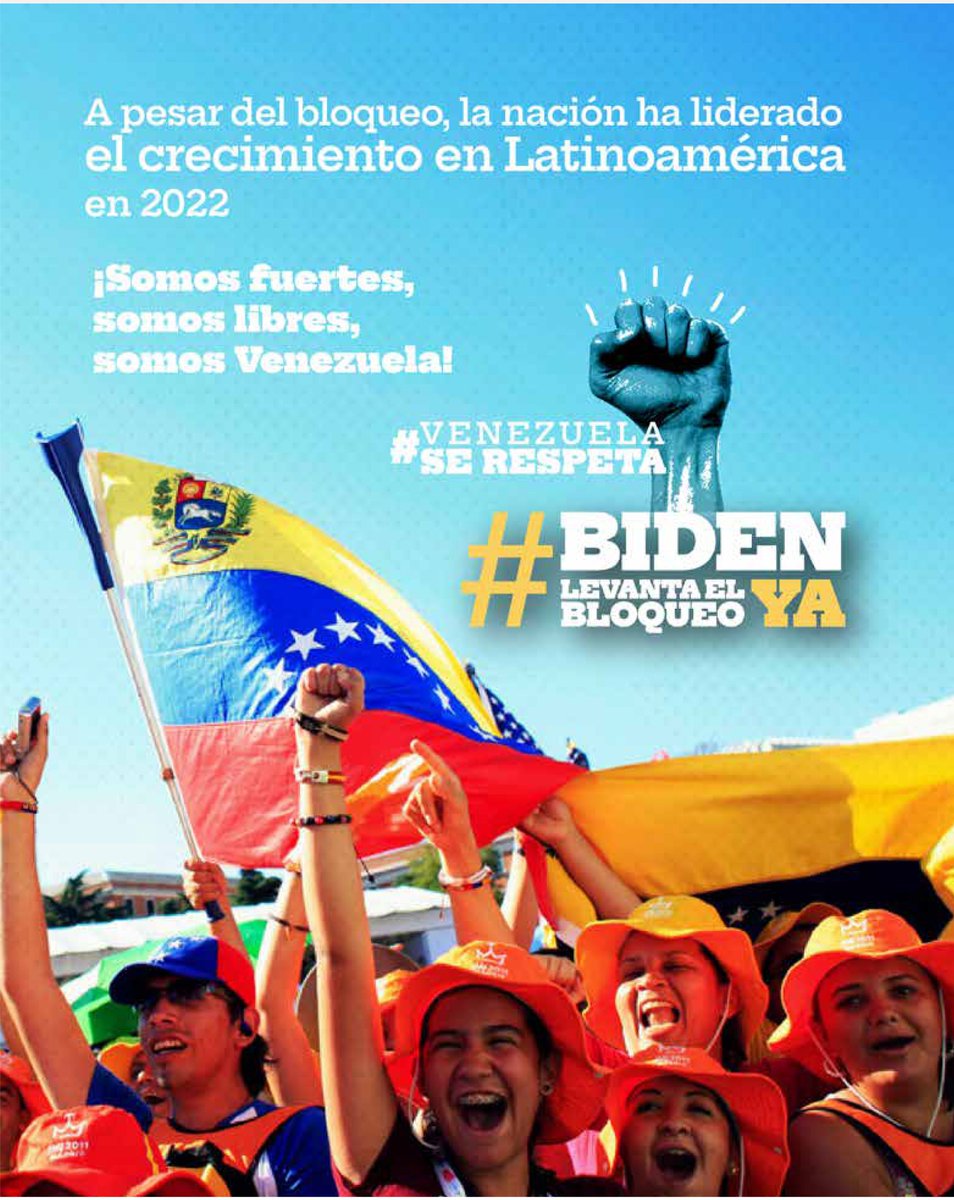 ¡Basta de asfixiar a Venezuela! 

Las sanciones son un ataque directo a nuestra economía. #nomasbloqueo