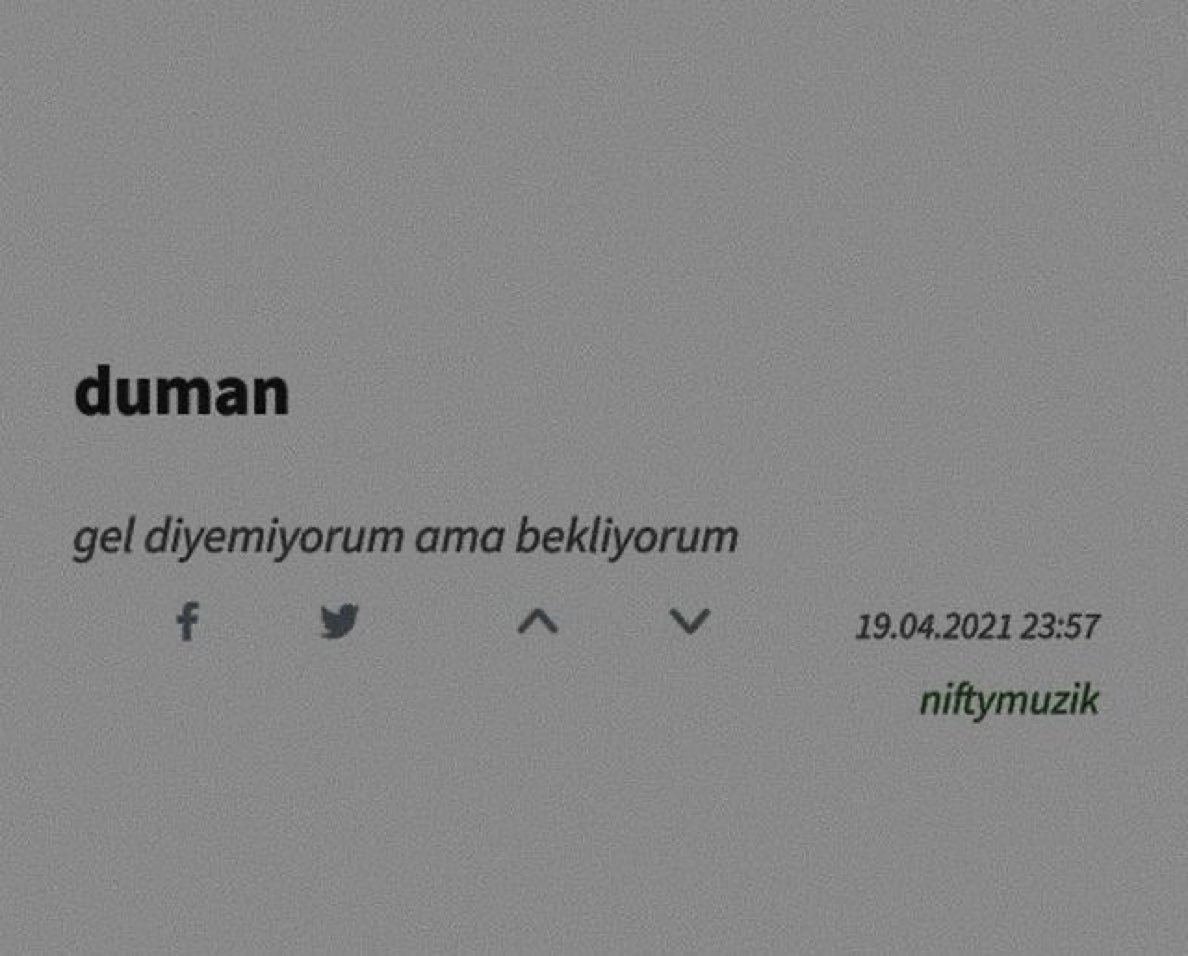 Gel diyemiyorum ama bekliyorum..