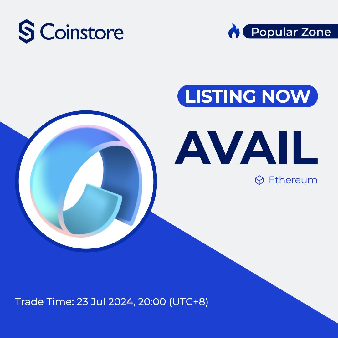 🎉 $AVAIL is now listed on Coinstore, showing impressive gains and active trading! 🎉 Avail is a Web3 infrastructure layer enabling scalable and interoperable modular execution layers in a trust-minimized manner. 

📈 Trade here: coinstore.com/spot/AVAILUSDT…

#Coinstore #List #AVAIL
