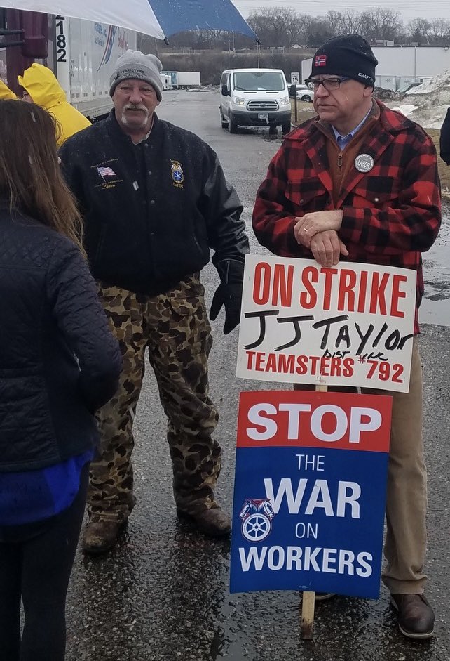 Congratulations to MN Governor Walz on being chosen as the Democratic VP nominee! During his time in office Walz has talked the talk as a strong advocate for Labor, and walked the walk supporting us on the picket line during a hard fought strike.