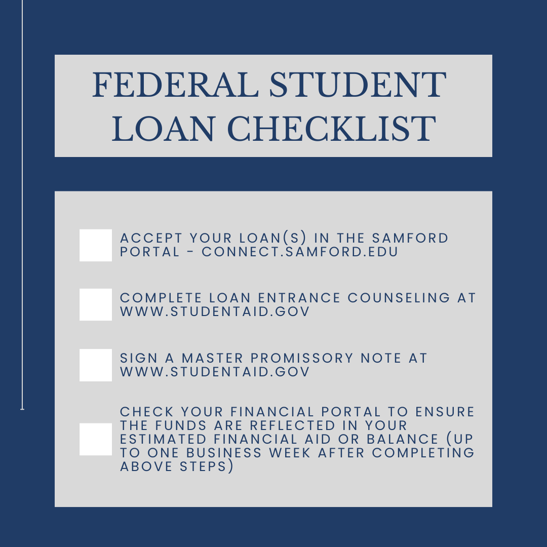 SamfordOneStop's tweet image. The fall payment due date is September 3. If you plan to pay your tuition and fees with federal student loans, use this checklist to ensure you have completed all the steps to receive your loans.

You must complete a 2024-25 FAFSA in order to receive a financial aid offer.