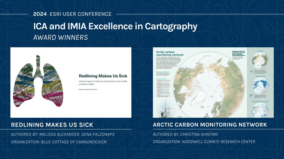 IMIA (@imiamaps) on Twitter photo Congratulations to Melissa Alexander and Gena Falzon (Blue Cottage of <a href="/CannonDesign/">CannonDesign</a>), and Christina Shintani (<a href="/WoodwellClimate/">Woodwell Climate Research Center</a>) on their excellent maps recognized at this year's Esri UC.
Learn more about ICA-IMIA award winners on our website: ow.ly/sJ2z50SSeik Congratulations to Melissa Alexander and Gena Falzon (Blue Cottage of <a href="/CannonDesign/">CannonDesign</a>), and Christina Shintani (<a href="/WoodwellClimate/">Woodwell Climate Research Center</a>) on their excellent maps recognized at this year's Esri UC.
Learn more about ICA-IMIA award winners on our website: ow.ly/sJ2z50SSeik
