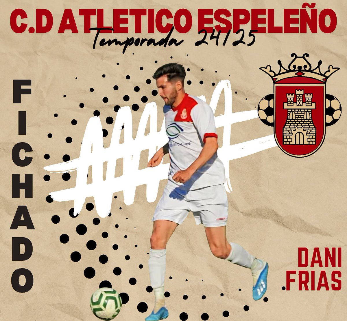 🆕️ FICHADO 🔝💥

👉 Jugador de calidad con experiencia en categoría senior

👉 Puede jugar tanto de centrocampista como de media punta, procedente del Villa  del Río C.F.👌✅

Bienvenido Dani 👏👏‼️
 #Temporada24_25🔴⚪ #AupaAtletico