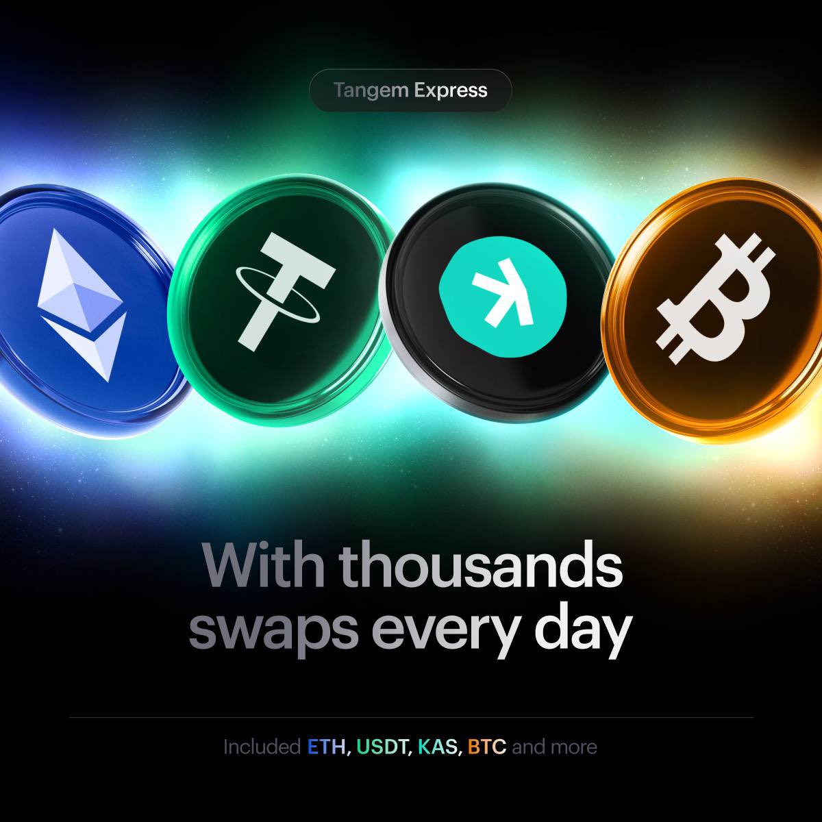 ハードウォレットで人気の Tangem はウォレット内アプリでスワップを提供。 主な取引銘柄は、BTC、ETH、USDT、そしてもちろん #カスパ !  大々的にサポートしていただき、頼もしいですね！ Thank you for your dedicated support for #Kapsa! In  Tangem we trust ...