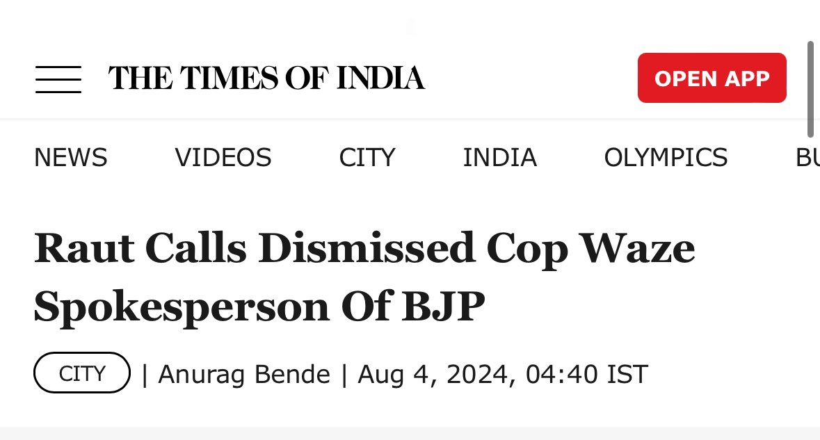 BefittingFacts's tweet photo. Harami Sanjay Raut says that Sachin Waze is spokesperson of BJP-

Ok. Who cancelled suspension of Sachin Waze?

MVA Government.

Who sent Sachin Waze in special crime branch?

MVA Government.

Who sent Sachin Waze at Arnab Goswami's house?

MVA Government.

Who sent Sachin Waze to collect ₹100 Crore every week from Bar Owner?

MVA Government.

and Harami Sanjay Raut says that Sachin Waze is spokesperson of BJP 😂