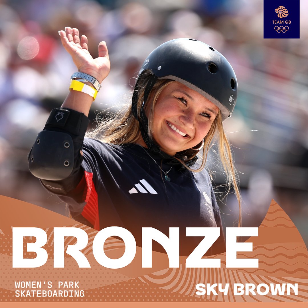 Back-to-back bronze! 🥉

After dislocating her shoulder only days ago, Sky Brown brings home another bronze at #Paris2024 👏