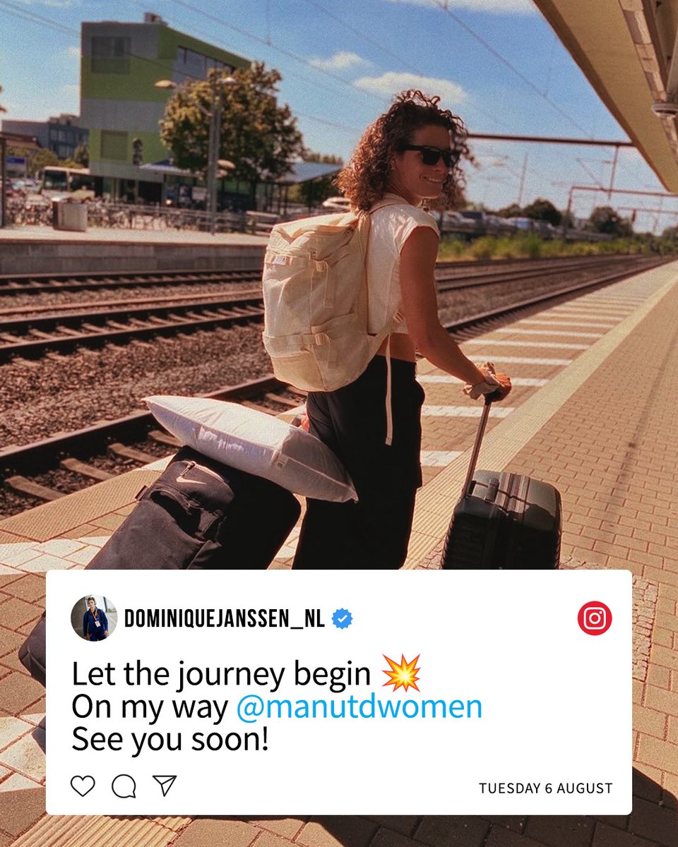 Bags packed ✅
Manchester 🔜

We can't wait to welcome you, @DominiqueJansse 🫶

#MUWomen