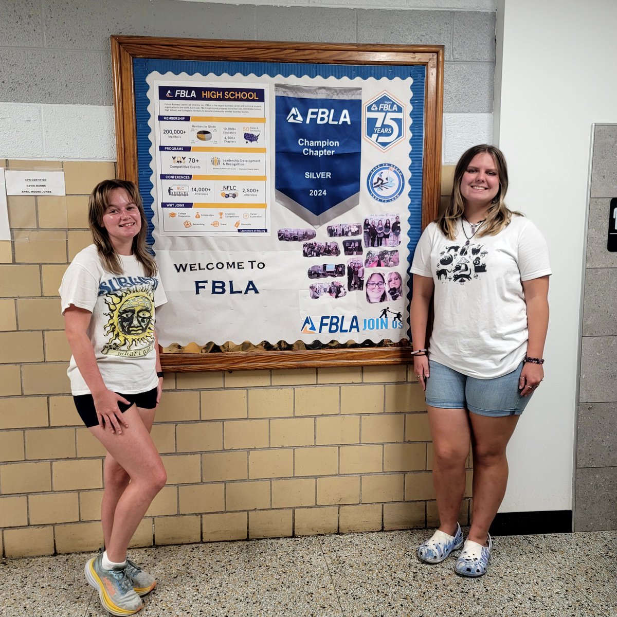 FBLANHS's tweet photo. FBLA is already getting started at NHS!  Two officers put together a welcome back bulletin board for the new school year!   Nice job ladies! https://t.co/55oKtW1Dqe