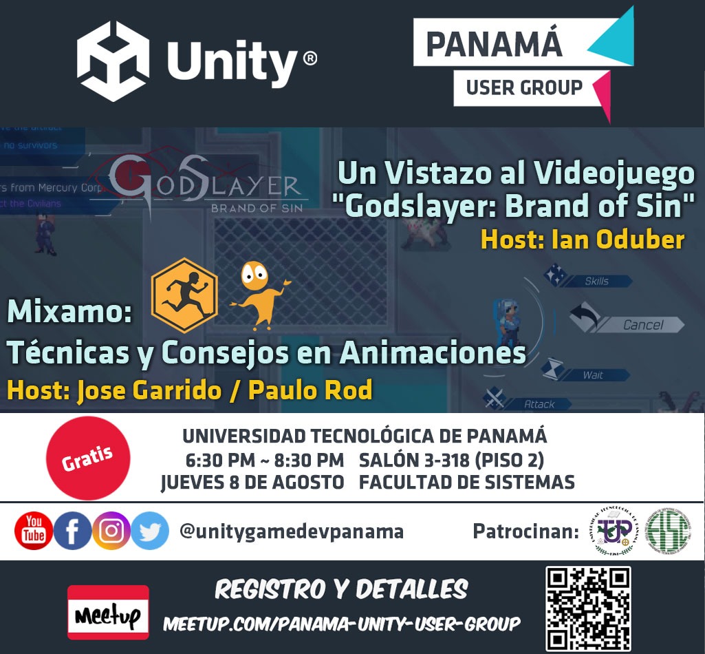 unitygamedevpty's tweet image. Gamedev Meeting/ Desarrollo de videojuegos esta semana. registro aqui meetup.com/panama-unity-u… #panama #gamedev