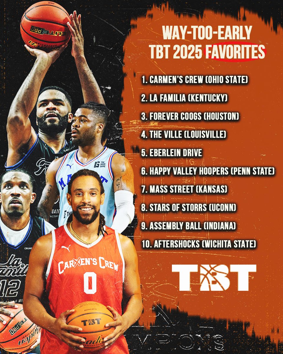 Way-too-early favorites to win TBT 2025:

🏆👀