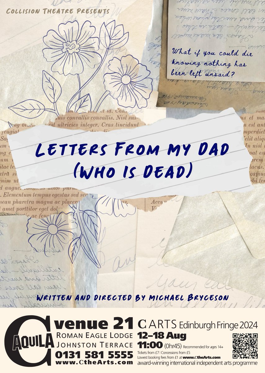 collision_thetr's tweet photo. @Bloora_ @edfringe Hi Laura! We'd love you to squeeze in one (or both!) of our shows - 'A Naff Play About Spies' on now until Aug 10th, and 'Letters From My Dad (Who Is Dead)' from Aug 12th-18th✨

One has spies. The other has cries. What more could one want!

Hope you enjoy your Fringe❤️ https://t.co/tRFPhaVdqn