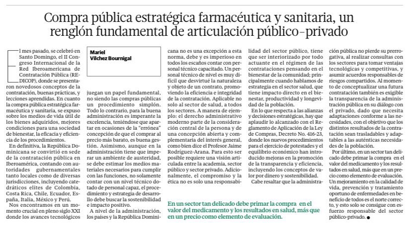 AbogadosDmac's tweet photo. Resaltamos el nuevo escrito publicado por nuestra socia, @marielpvb denominado cómo “Compra Pública Estratégica Farmacéutica y Sanitaria, un renglón fundamental de articulación público-privado”, en el que se abordan temas claves relacionados a la materia de las compras públicas. https://t.co/yxCEkTK5wm