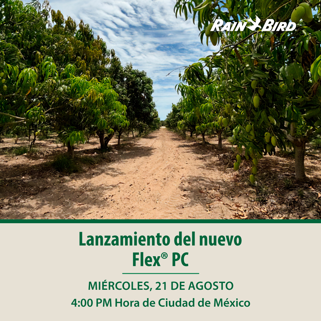 ¡Acompáñanos el 21 de agosto en el webinar de lanzamiento de la manguera Flex PC de Rain Bird! 
📆 Fecha: 21 de agosto
🕒 Hora: 4:00 p.m CDMX
Regístrate aquí: bit.ly/4d6r5uR ⬅️