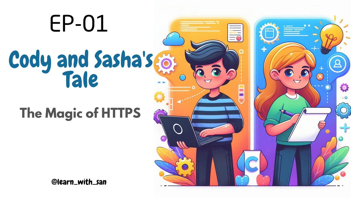 learn_with_san's tweet photo. Welcome to Episode 1 of 'The Magic of HTTPS

Cody : Hey, have you ever wondered how websites keep your information safe when you're online shopping or logging in?

Sasha: Hmm, I guess I just assumed it was magic?

Cody : Well, it's not magic, but it's pretty cool! So, when you visit a website, your browser (like Chrome or Firefox) sends a request to the website's server. But, if someone is intercepting that request, they could steal your info.

Sasha: Whoa, that's scary! How do websites prevent that?

Cody : That's where HTTPS comes in! HTTPS stands for Hypertext Transfer Protocol Secure. It's like a special set of instructions that helps keep your info safe.

Sasha: Okay, got it! So, how does it work?

Cody : Well, when you visit a website with HTTPS, the website's server sends a special certificate to your browser. This certificate is like a digital ID card that proves the website is who it says it is.

Sasha: Like a driver's license?

Cody : Exactly! And just like how you trust a driver's license to prove someone's identity, your browser trusts the certificate to prove the website's identity.

Sasha: Okay, that makes sense. But how does it keep my info safe?

Cody : Ah, that's the best part! Once the browser trusts the certificate, it creates a secret key with the website's server. This key is used to encrypt all the data sent between your browser and the website.

Sasha: Encrypt? Like a secret code?

Cody : Exactly! It's like a secret code that only the browser and the website's server can understand. So, even if someone intercepts the data, they won't be able to read it because it's encrypted.

Sasha: Wow, that's really cool! I feel safer online now.