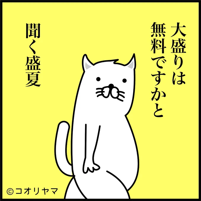 夏といえば大盛り無料ですね…!