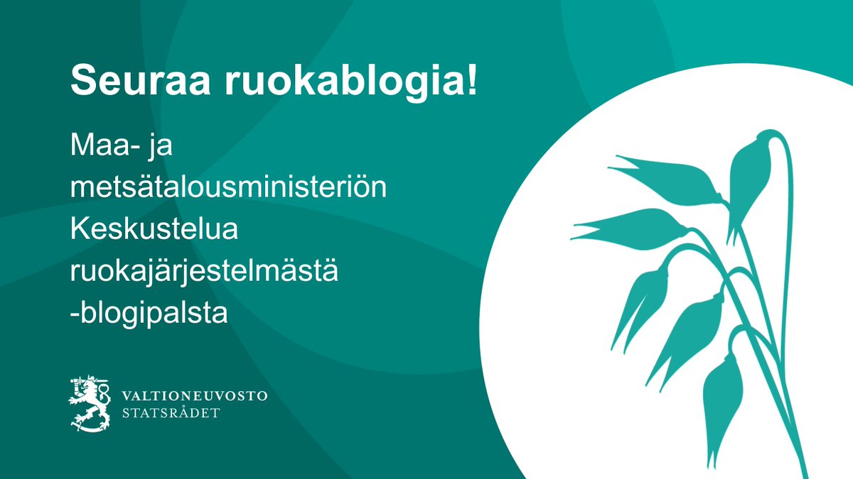🌱 Keskustelua ruokajärjestelmästä -blogisarja jatkuu! <a href="/mmm_fi/">MMM</a> haluaa kuulla kaikkien näkemyksiä ruokajärjestelmän tulevaisuudesta. 

Lue lisää ja osallistu keskusteluun➡️ mmm.fi/-/keskustelua-…

#Ruokajärjestelmä #KestäväKannattava #Suomiruoka