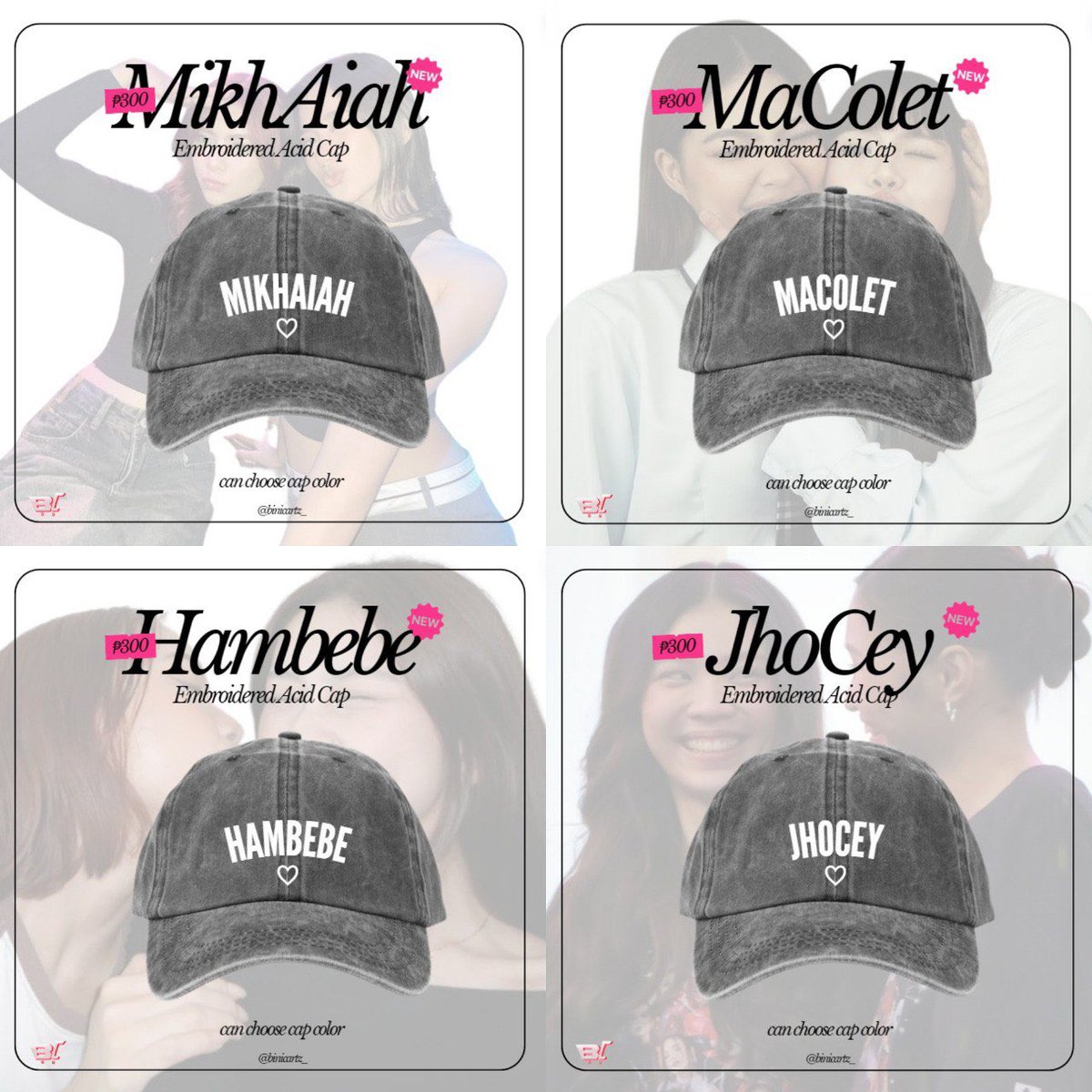 binicartz_'s tweet photo. :¨ ·.· ¨:
  `· . ꔫ  Wts lfb ph #BINI ୨୧

ෆ BINI OG Ship Embroided Cap

✮ ₱300
✮ 50% dp until 8/18
✮ remaning balance 9/20

order here : https://t.co/AuHjwDJ0SO

open for suprise order for your co-ship enjoyer 🤙🏻🩷 https://t.co/xM1IkHfmt1