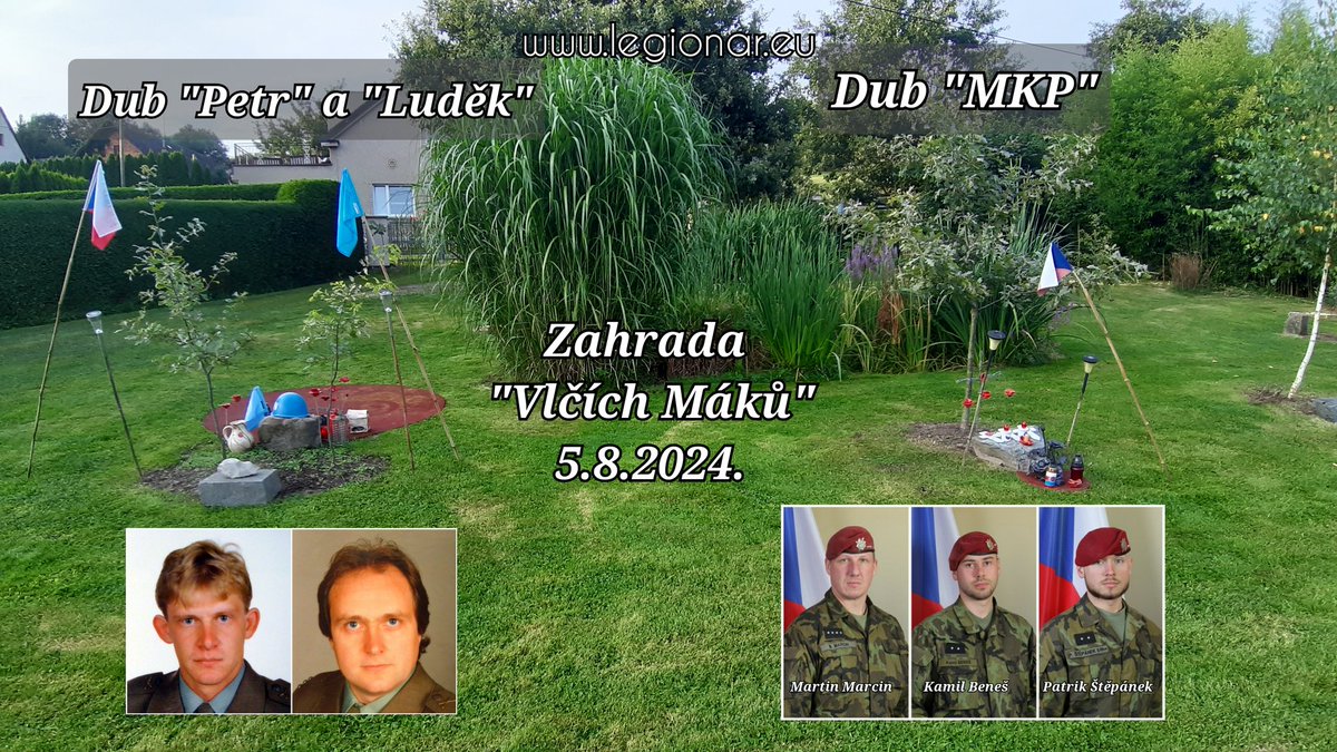 legionareu's tweet photo. "Den UN Veteránů" 5.8.2024 v Zahradě Vlčích Máků v Řetové. 
Dne 5. srpna slavíme každoročně náš 
"Den UN Veteránů". 
V tento den také vzpomínáme na padlé České vojáky v zahraničních misích.
Duby za padlé, jako připomínka a pietní místo v zahradě "Vlčích máků".
@sledujici https://t.co/fKDOYba2yW