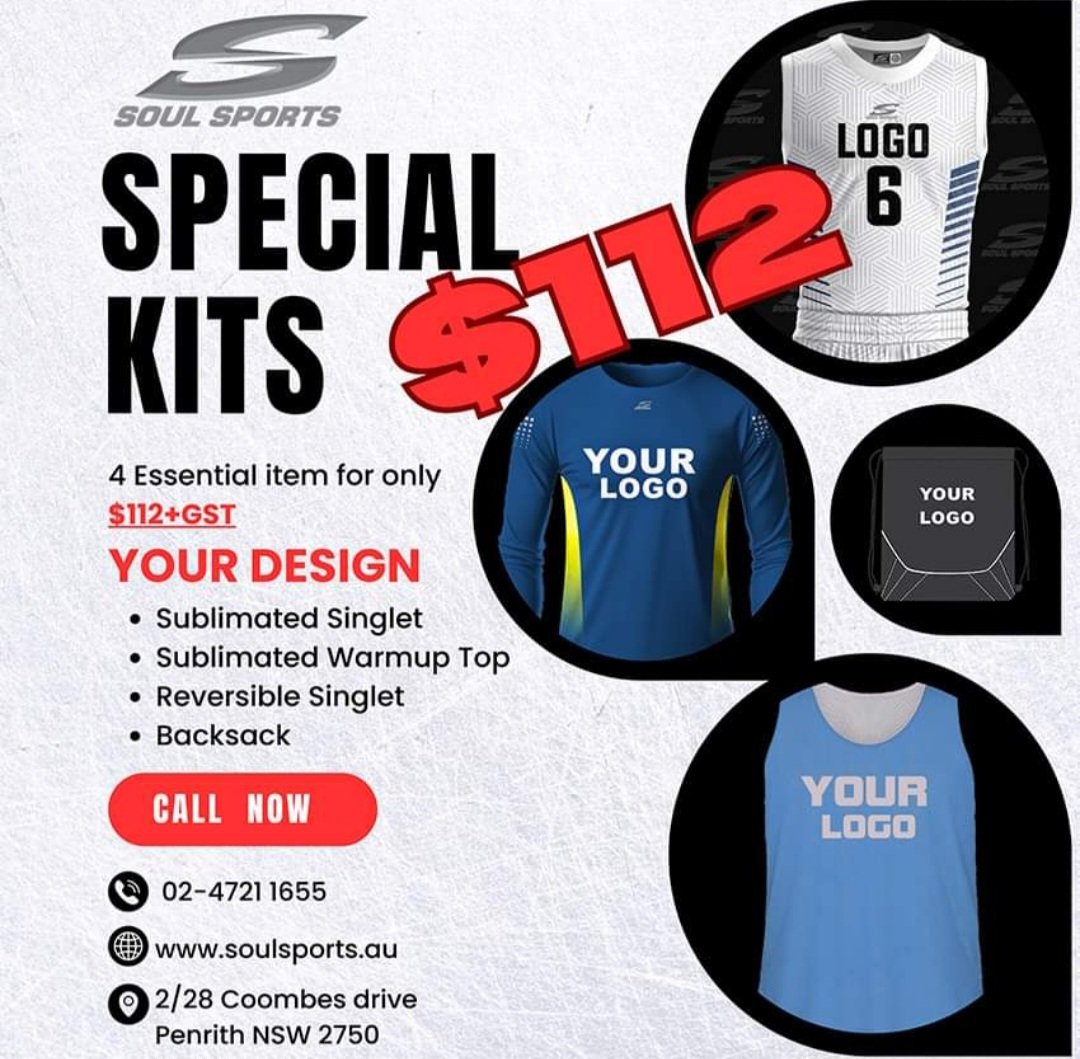 Soul_Sports's tweet photo. @soulsports_au
Call to talk about how we can help out with your kit. https://t.co/kLtGlY7Qoy