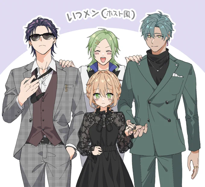 ふと描きたくなった自キャラホスト風 