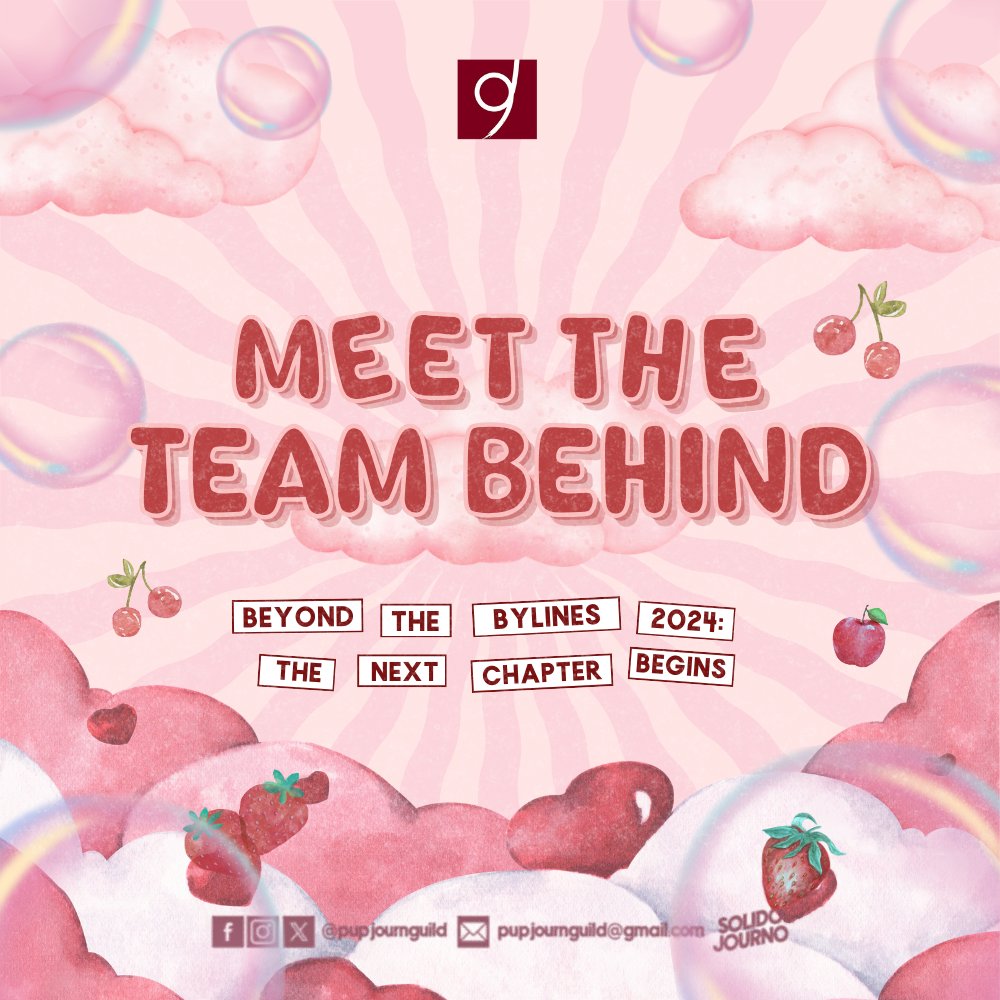 pupjournguild's tweet photo. 𝗖𝗵𝗲𝗿𝗿𝘆 𝗼𝗻 𝘁𝗼𝗽, 𝗝𝗼𝘂𝗿𝗻𝗼𝘀 𝗼𝗻 𝘁𝗼𝗽!  🍒🫵

Behind the roaring success of JournFest 2024 are the collaborative efforts and unwavering dedication of its members. 💅💋

Read full story here: https://t.co/EgMvfYpUF6 https://t.co/WcZeVT4yLO