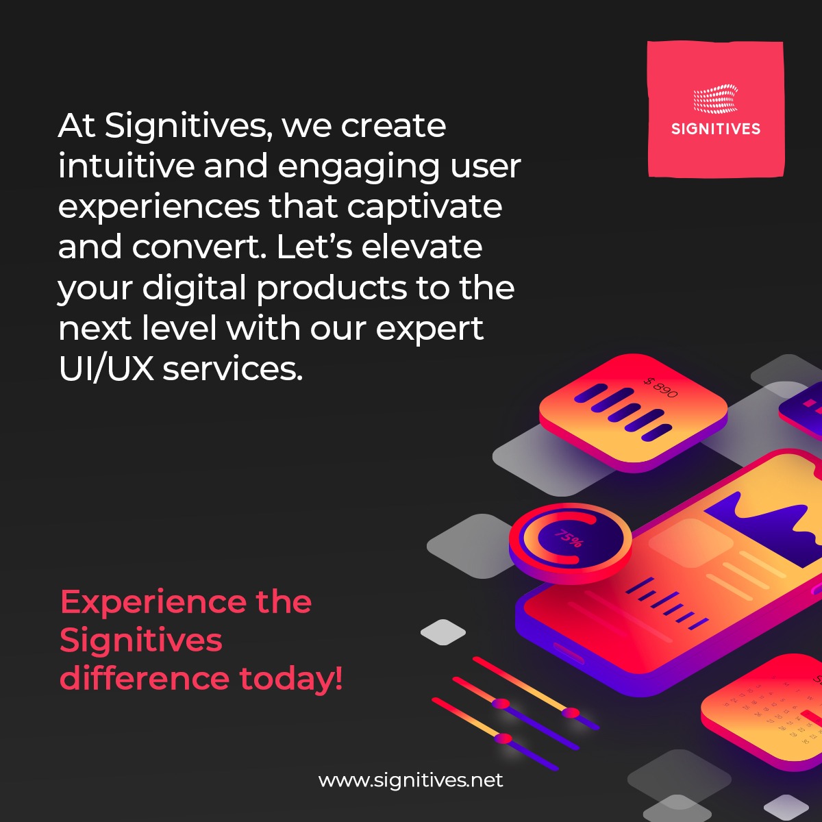 signitivestech's tweet photo. At Signitives, we create intuitive and engaging user experiences that captivate and convert. Let’s elevate your digital products to the next level with our expert UI/UX services. Experience the Signitives difference today! 

#UIUX #UserExperience #Signitives https://t.co/h33XpZo1yb