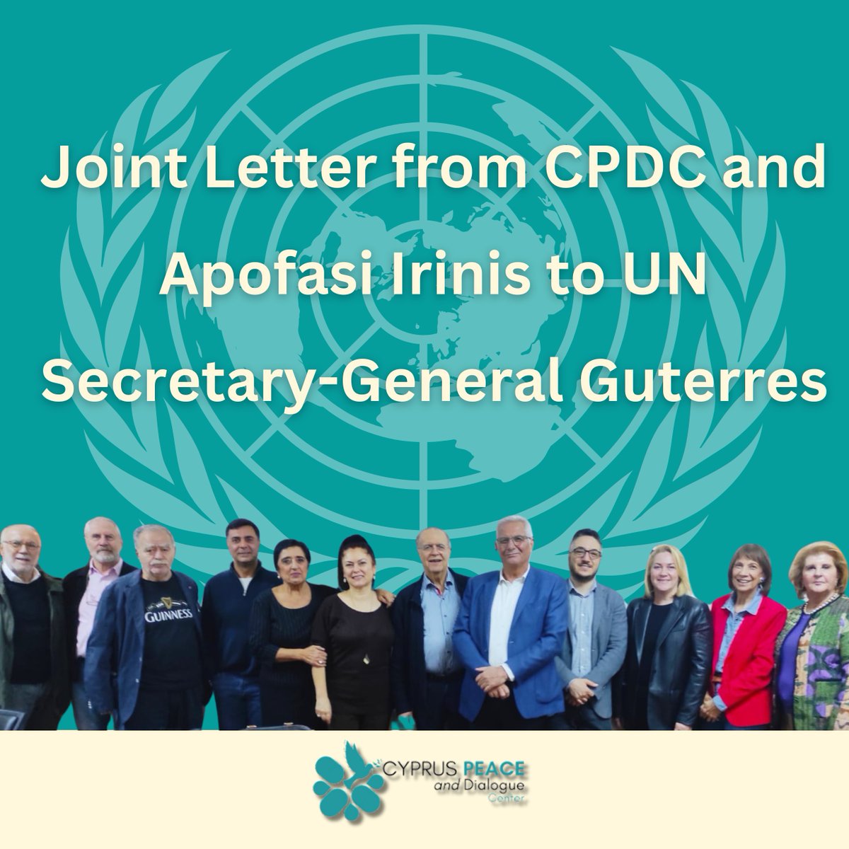 🌍🕊️ CPDC and Determination for Peace sent a joint letter to UN Sec-Gen António Guterres, urging action on Cyprus. 

They highlight the risks of prolonged stalemate and call for transparency, inclusivity, and urgent solutions.