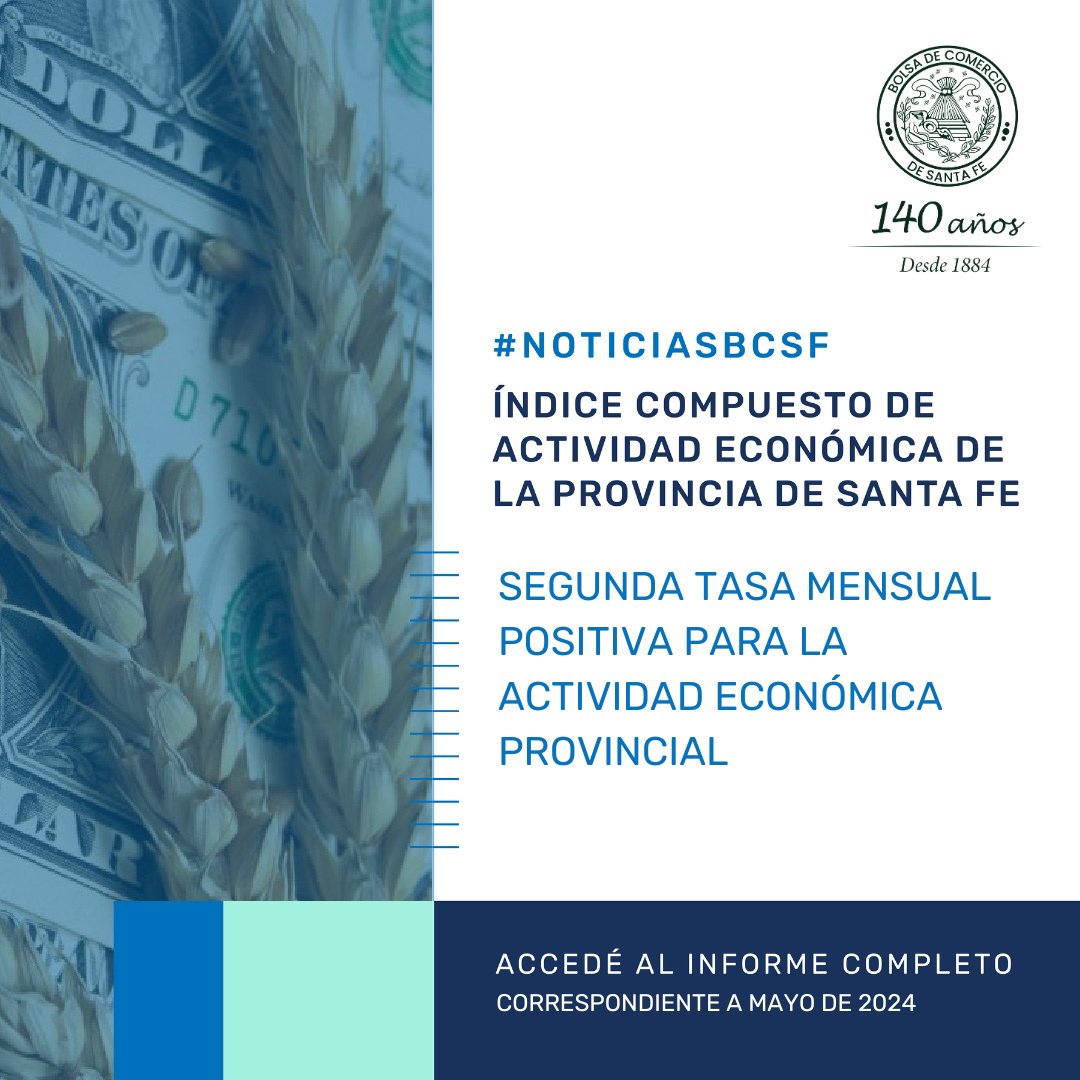 BCSF_Oficial's tweet photo. #NoticiasBCSF | #ICASFe correspondiente a mayo de 2024
Luego de un período de agudización de la actual fase recesiva, distintos sectores de la economía santafesina mostraron incipientes recuperaciones durante abril y mayo de 2024.
Informe completo 👉 https://t.co/5XTSmDdEOg https://t.co/ip1oglbHNJ