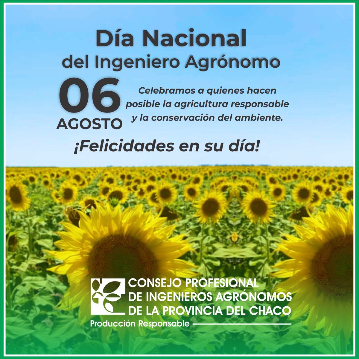 Feliz día a todos mis amigos, agronomos y veterinarios.
