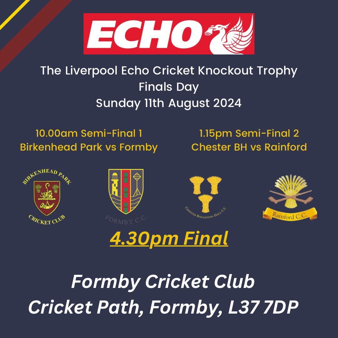 It’s that time of the year again…

Let’s get behind the lads 👊

<a href="/formbycricket/">Formby Cricket Club</a> <a href="/CBHCC/">Chester BHCC</a> <a href="/RainfordCC/">Rainford CC</a> <a href="/lpoolcomp/">L&DCC</a> <a href="/TomEvansCricket/">Tom Evans</a>