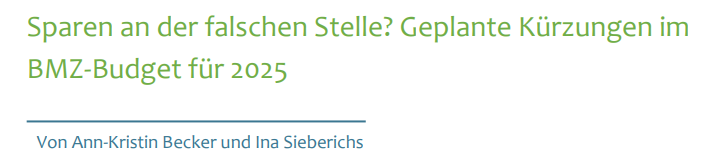 In der neuen Ausgabe der "Kölner Impulse zur Wirtschaftspolitik" 4/2024 diskutieren unsere Mitarbeiterinnen <a href="/AK_Becker/">Ann-Kristin Becker</a> und Ina Sieberichs von der <a href="/WiSoUniCologne/">WiSoFakultät_UniKöln</a> die geplanten Kürzungen des #BMZ-Haushalts 2025 und ihre Auswirkungen.  iwp.uni-koeln.de/sites/iwp/Doku…