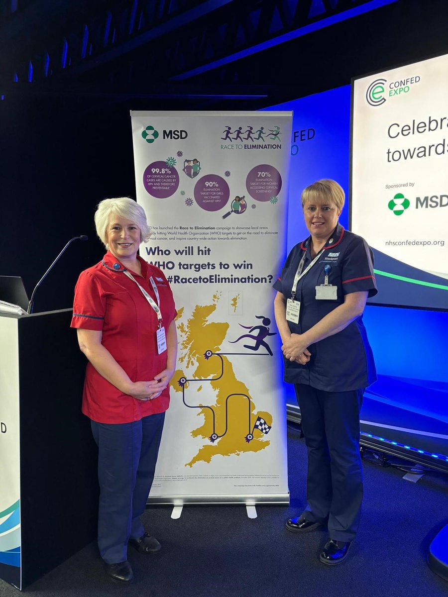 Our school nurse leads have been sharing with colleagues nationally on their ongoing success  vaccinating schoolchildren against #HPV , part of the NHS project to eliminate cervical cancer in this country by 2040, and save many lives. #racetoelimination  stockport.nhs.uk/news_22478
