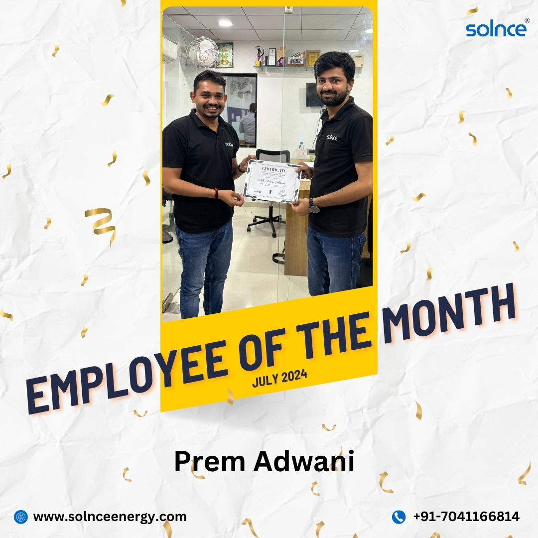 SolnceEnergy's tweet photo. Celebrating our star! 🌟 Congrats to Prem Adwani, our Employee of the Month for July 2024! 🎉 Your dedication and hard work are powering our success. Keep shining, Prem! 🔥🙌

#EmployeeOfTheMonth #SolnceEnergy #SolarStar #TeamSolnce #WorkGoals #SuccessStory #SolarEnergy https://t.co/2b0U0ASC3J