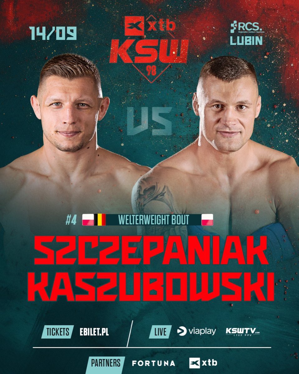 CzasNaMMA's tweet photo. Krystian Kaszubowski powraca do klatki @KSW_MMA ❗️🚨
Ciężkie wyzwanie przed reprezentantem Mighty Bulls Gdynia, który zmierzy się z #4 kategorii półśredniej Arturem Szczepaniakiem. 🔥
Dodatkowo Artur powraca po porażce przez nokaut, który zaliczył na gali #KSW93 👀
Jak podoba wam się to zestawienie❓⬇️
