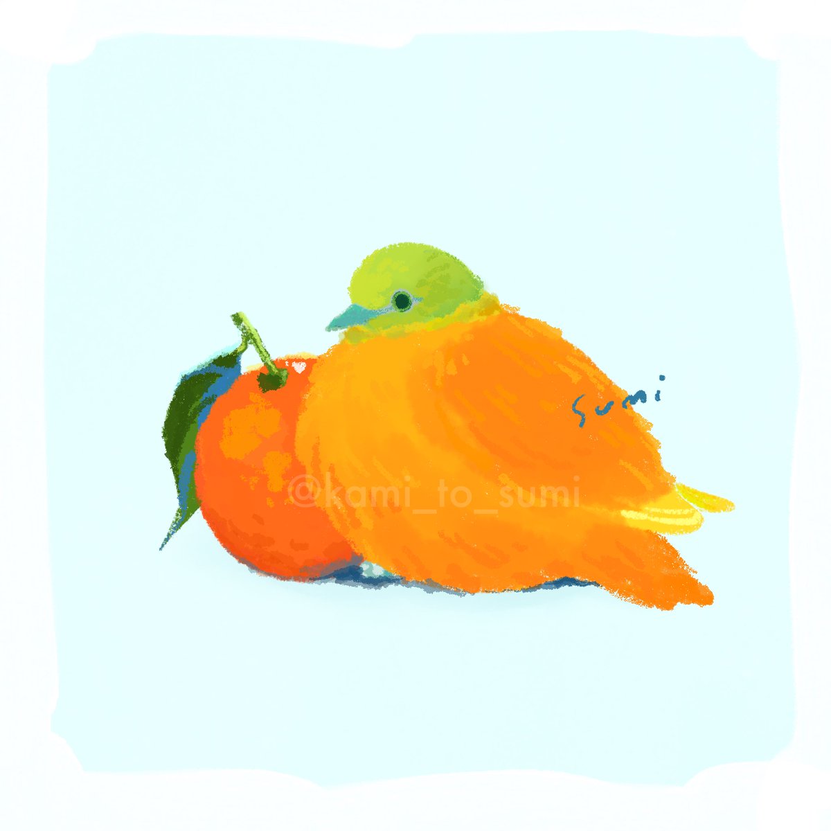 #AvianAugust #AvianAugust2024 
🍊🐦

こんなの描きたくなるに決まってる