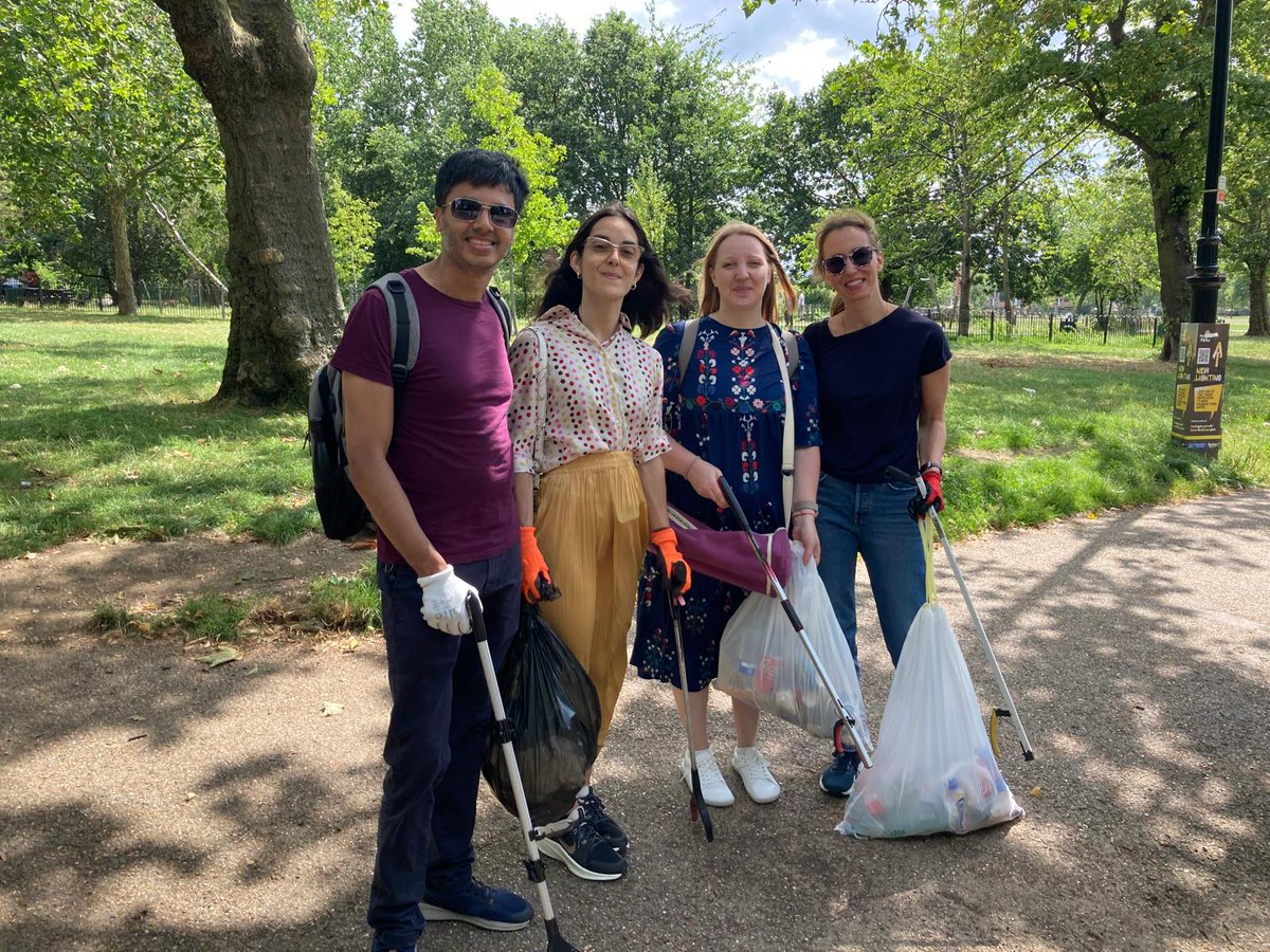 EcoAroundUK's tweet photo. Another big thank you to our volunteers for cleaning up around #FinsburyPark last Saturday. 

#Litterpicking is a great activity to spend time outdoors with like-minded people and focus on the moment while doing something useful for the #community. https://t.co/RcaBHzJrik