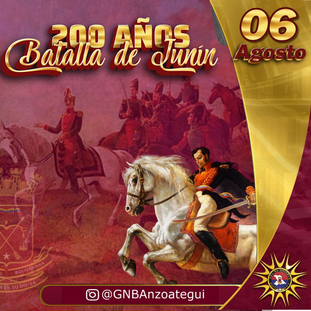 Hoy se conmemora 300 años de la batalla de Junín.
#6Ago