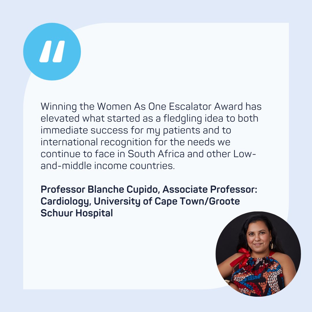 Women As One (@womenas1) on Twitter photo When Prof. <a href="/BCstyling/">Blanche Cupido</a> applied for an Escalator Award, she hoped to create a service to meet the unmet need for ACHD care within South Africa.
What she didn't know was how the connections she'd make would also transform her career.
Read her story: bit.ly/4fA4lEZ
#WIC When Prof. <a href="/BCstyling/">Blanche Cupido</a> applied for an Escalator Award, she hoped to create a service to meet the unmet need for ACHD care within South Africa.
What she didn't know was how the connections she'd make would also transform her career.
Read her story: bit.ly/4fA4lEZ
#WIC