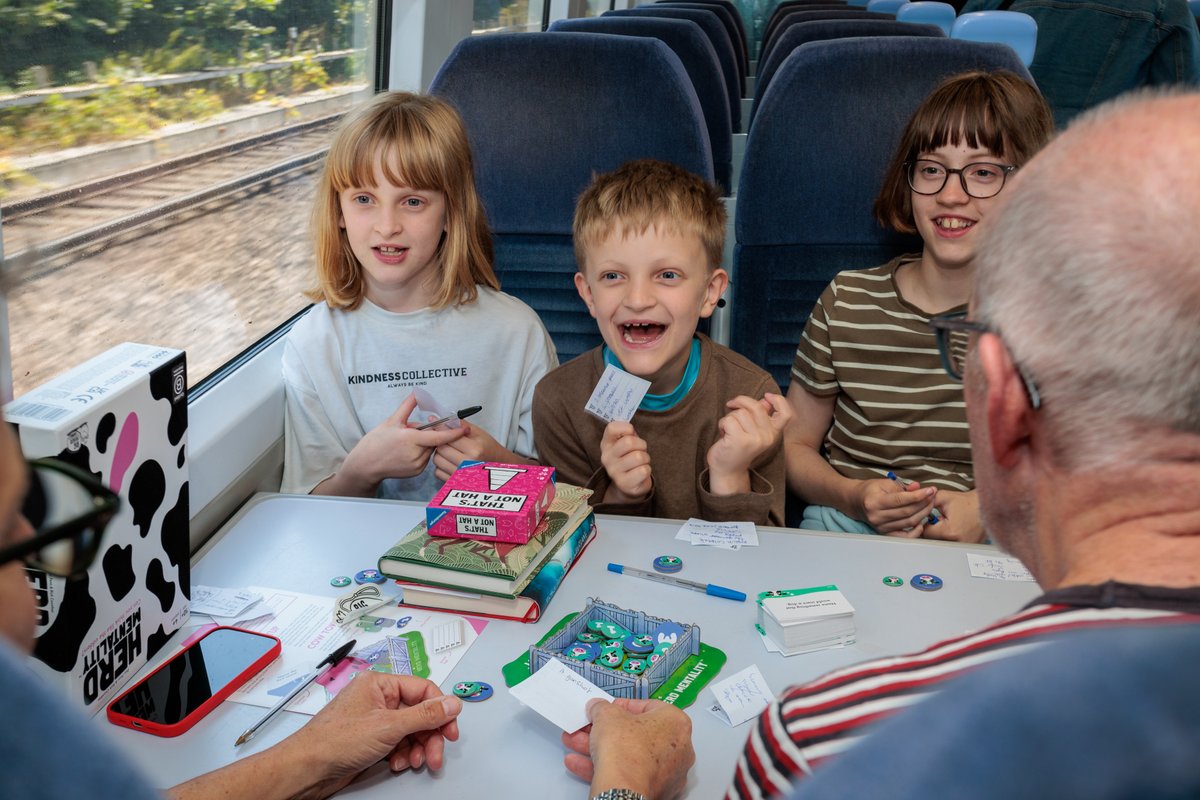 Southeastern (@se_railway) on Twitter photo 🎲Stuck for something to do with the kids this week?
We have #EnterTRAINment onboard!😍
🎉Play games at High Speed on the following trains Wednesday, Thursday & Friday:
🚄 10:40 St Pancras-Margate (via Ashford)
🚄 14:49 Margate-St Pancras (via Cant West)
<a href="/bigpotatogames/">Big Potato | INACTIVE ACCOUNT</a> 🎲Stuck for something to do with the kids this week?
We have #EnterTRAINment onboard!😍
🎉Play games at High Speed on the following trains Wednesday, Thursday & Friday:
🚄 10:40 St Pancras-Margate (via Ashford)
🚄 14:49 Margate-St Pancras (via Cant West)
<a href="/bigpotatogames/">Big Potato | INACTIVE ACCOUNT</a>