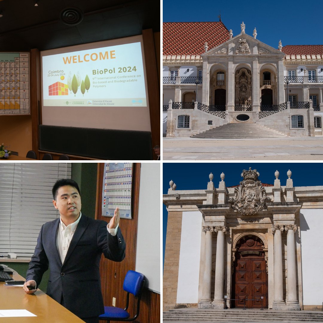 Exciting research at #BIOPOL ! PhD candidate Huixing Cao presented "Non-isocyanate, Biobased Covalent Adaptable Networks based on Polyaspartic Esters" at the 9th International Conference on Bio-based and Biodegradable Polymers in #Coimbra,  #SustainablePolymers #GreenChemistry