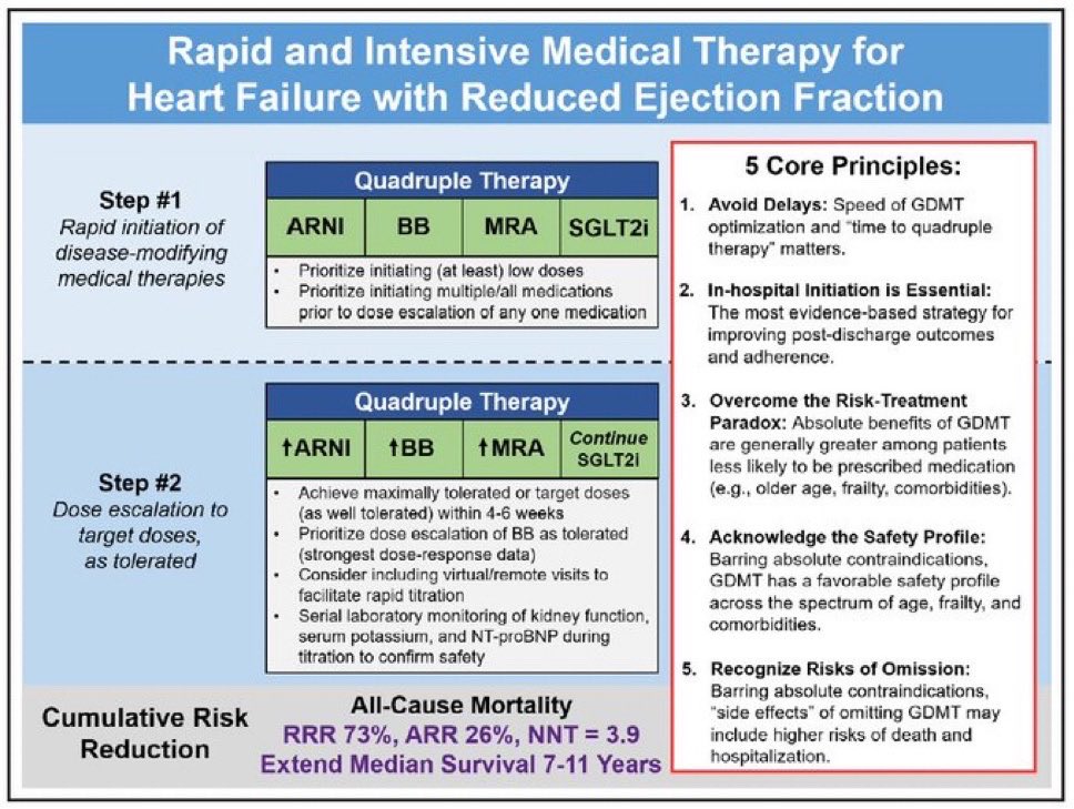 Gregg Fonarow MD (@gcfmd) on Twitter photo Core Principle #1
⏱️ Speed of GDMT optimization and time to quadruple therapy matters
💥 Avoid delays as they are costly and deadly
Rapid and intensive #GDMT as a foundational approach to HF care
ahajournals.org/doi/10.1161/CI…
<a href="/SJGreene_md/">Steve Greene</a> <a href="/JavedButler1/">Javed Butler</a> Core Principle #1
⏱️ Speed of GDMT optimization and time to quadruple therapy matters
💥 Avoid delays as they are costly and deadly
Rapid and intensive #GDMT as a foundational approach to HF care
ahajournals.org/doi/10.1161/CI…
<a href="/SJGreene_md/">Steve Greene</a> <a href="/JavedButler1/">Javed Butler</a>