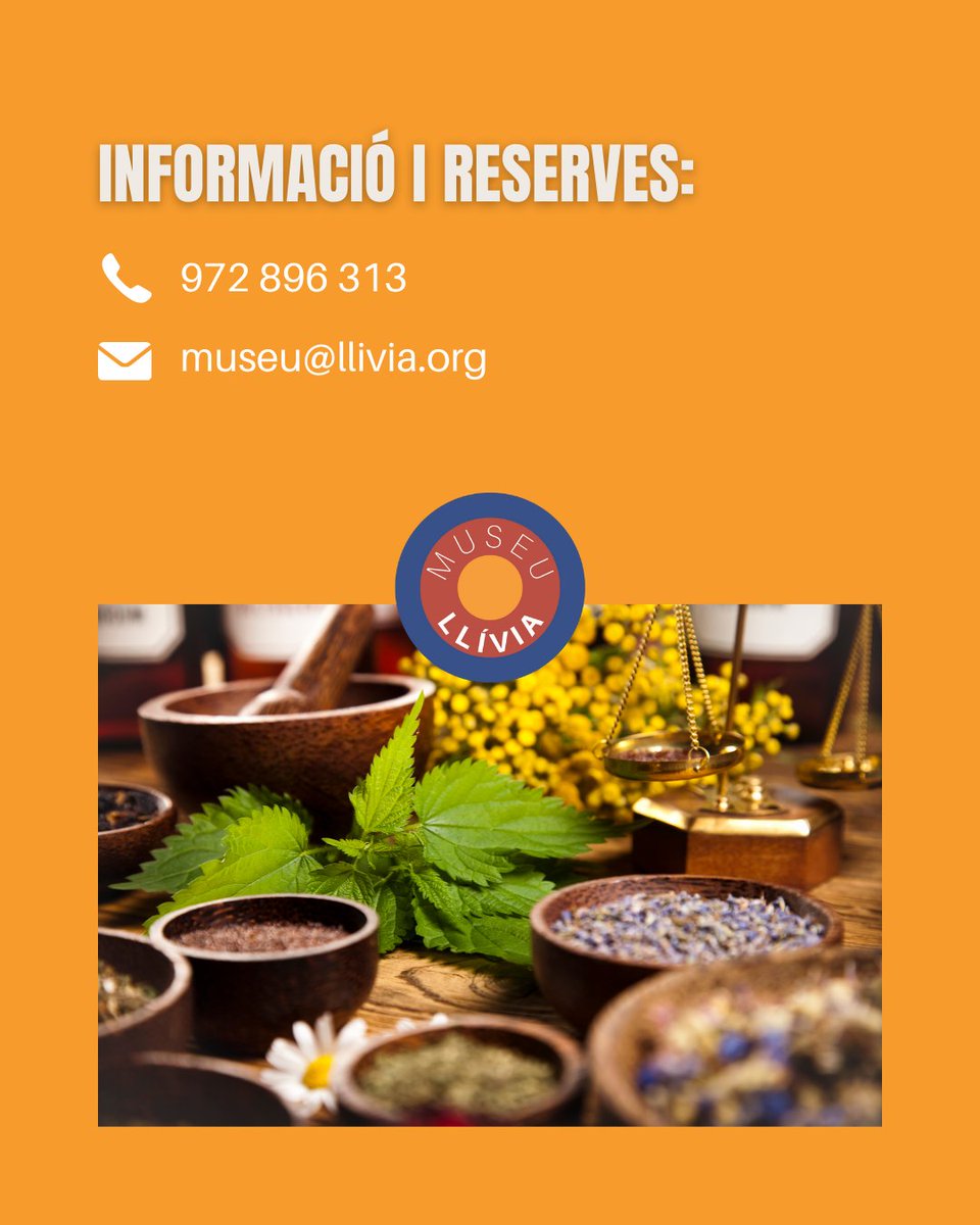 🌿 𝗧𝗮𝗹𝗹𝗲𝗿𝘀 𝗱𝗲 𝗣𝗹𝗮𝗻𝘁𝗲𝘀 𝗠𝗲𝗱𝗶𝗰𝗶𝗻𝗮𝗹𝘀 🌿
T'agradaria aprendre més sobre les plantes medicinals del nostre entorn? No et perdis aquests tallers on descobriràs com preparar remeis tradicionals i productes per a la higiene i la cura personal! 🧴🌸
📞 972 896 313
