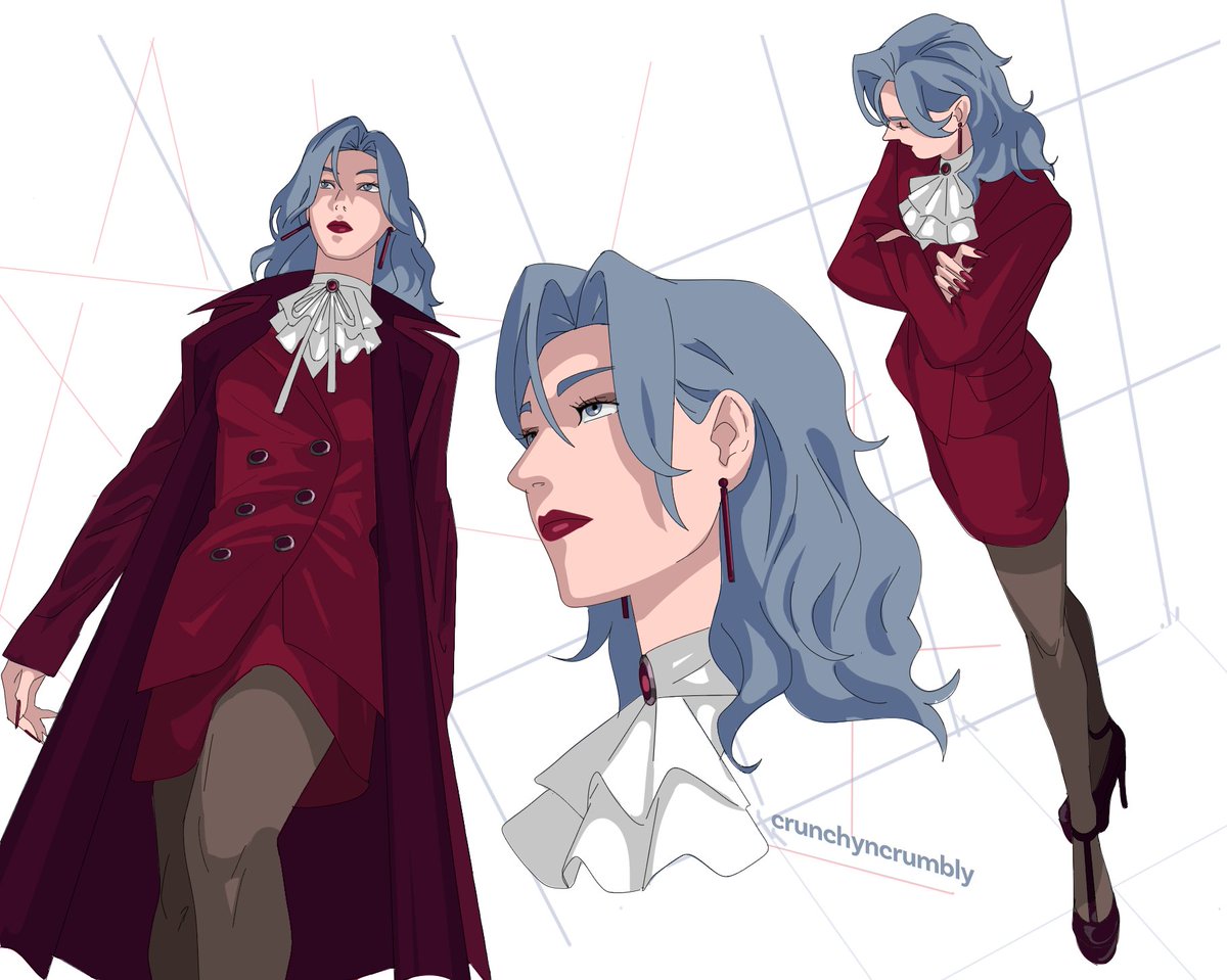 genderbent edgeworth design i had fun designing
#genderbend #AceAttorney