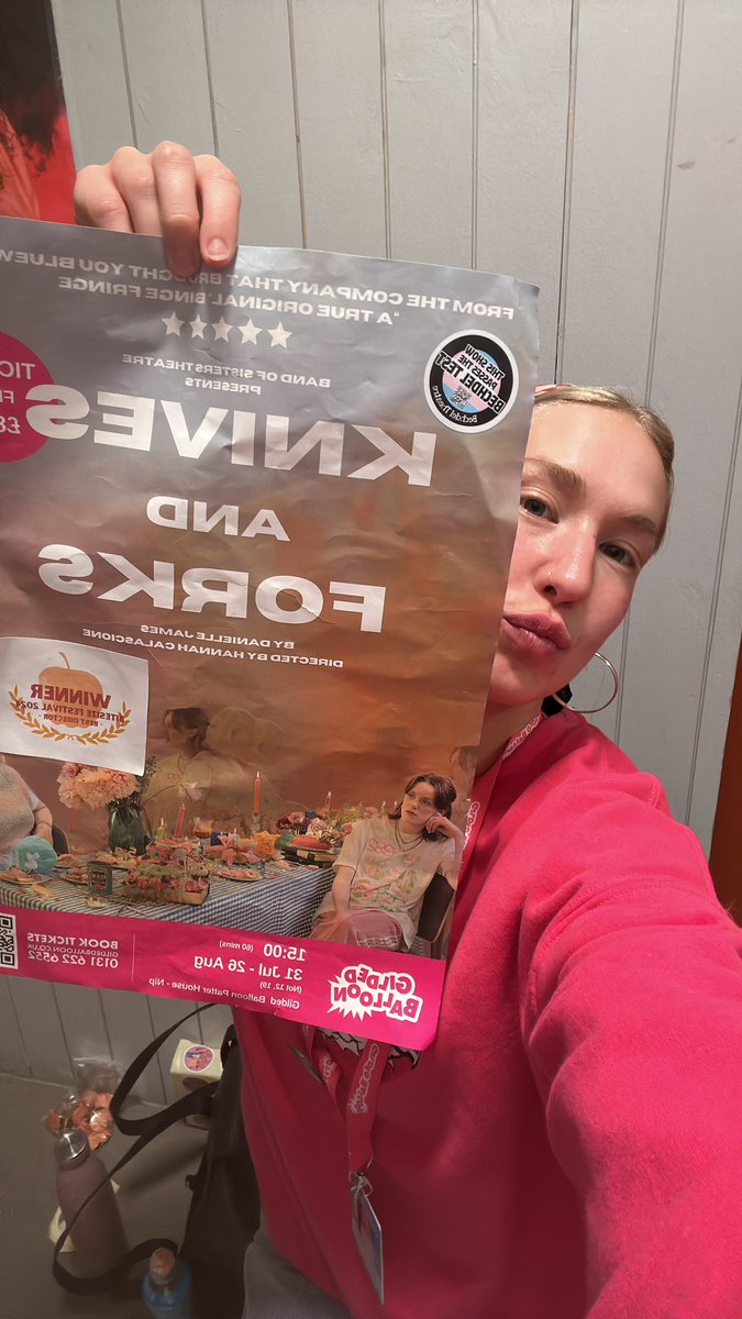 BandOfSisters (@bostheatre) on Twitter photo 2-4-1 tix today at #edfringe
“Like nothing I’ve ever seen before at fringe”
“A must watch”
KNIVES AND FORKS by <a href="/daniellejamesb/">danielle james 💐</a>
📍<a href="/Gildedballoon/">Gilded Balloon</a> Nip
⏱️3pm
📆 Until 26th August
tickets.edfringe.com/whats-on/knive… 2-4-1 tix today at #edfringe
“Like nothing I’ve ever seen before at fringe”
“A must watch”
KNIVES AND FORKS by <a href="/daniellejamesb/">danielle james 💐</a>
📍<a href="/Gildedballoon/">Gilded Balloon</a> Nip
⏱️3pm
📆 Until 26th August
tickets.edfringe.com/whats-on/knive…