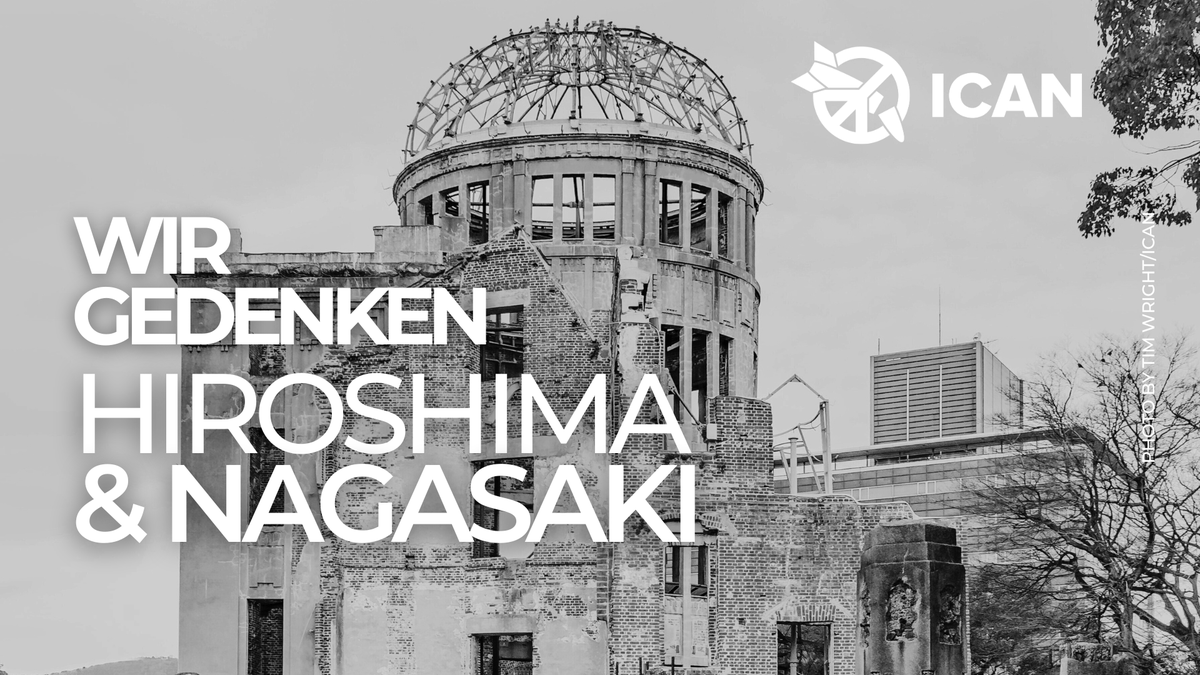 ican_de's tweet photo. Vor 79 Jahren warfen die USA #Atombomben auf #Hiroshima und #Nagasaki ab. Tausende starben direkt und in den folgenden Jahren. Unsere Solidarität ist mit den #Hibakusha - Dank ihrer unermüdlichen Arbeit haben wir den #Atomwaffenverbotsvertrag, damit so etwas nie wieder passiert! https://t.co/7v9aauxGUh