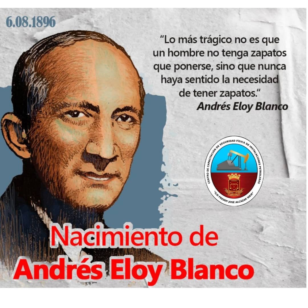GNB_Petrolera's tweet photo. #06Ago Hoy 6 de agosto, se cumplen 128 años del natalicio del venezolano de Andrés Eloy Blanco. Nació en Cumaná, estado Sucre, se destacó como abogado, cuentista, dramaturgo, humorista, periodista, ensayista y un convincente orador. https://t.co/R2c4JJmIHE
