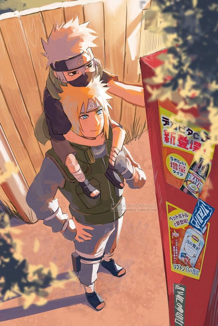 4th_tsunade's tweet photo. Minato and Kakashi 🍃 https://t.co/vbBE91Wjyr